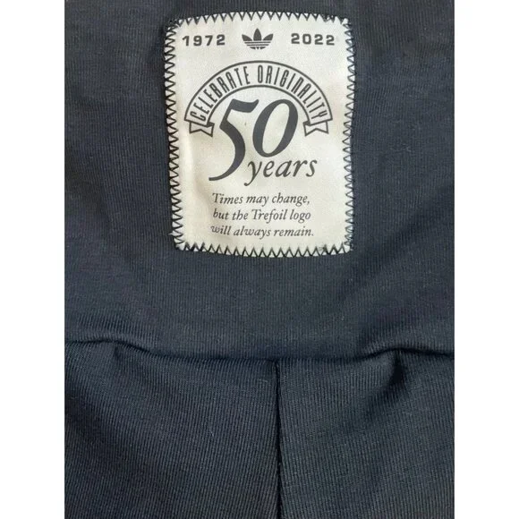 New W/Tags Adidas Sz Medium High rise Leggings Trefoil Retro Logo Cotton 50 Year - Picture 2 of 16